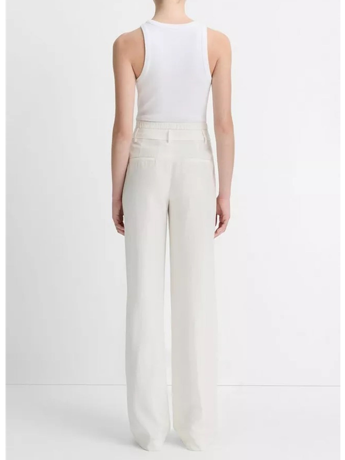 Vince Double-Waistband Drawstring Pant In Off White – Evoluxxy