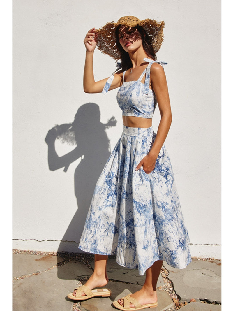 Dress Forum Coastline Midi Skirt In Porcelain