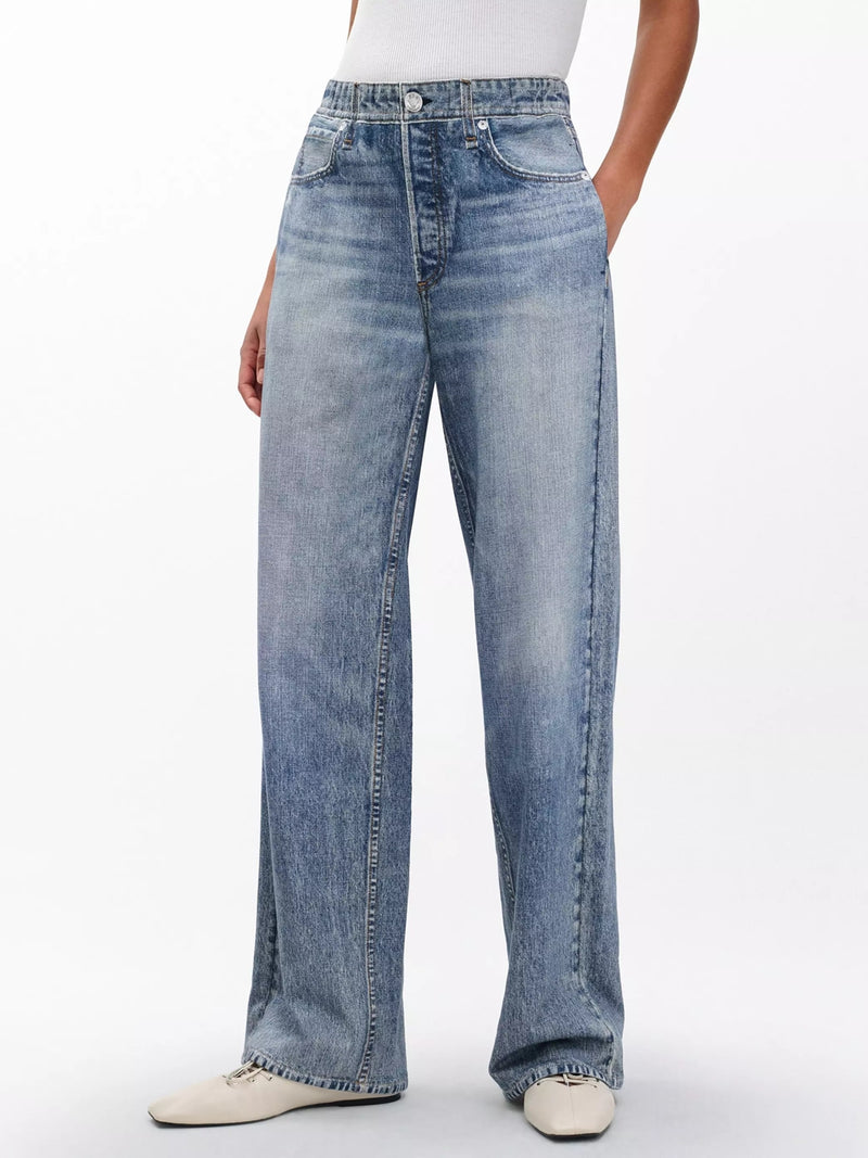 Rag & Bone Miramar Wide-Leg Pants In Scarlet