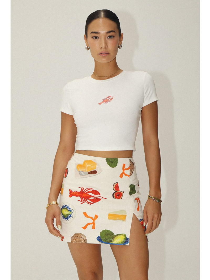 Bailey Rose Lobster Tee In White