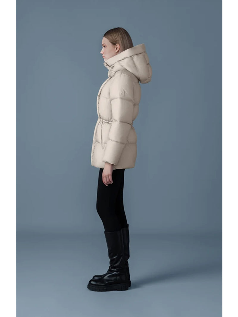 Mackage Freya Hooded Down Foil Sheild Jacket In Trench