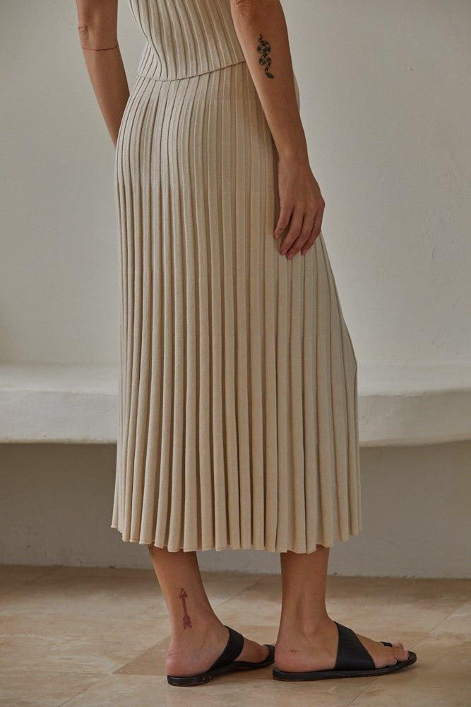 By Together Jovie Knit Skirt In Tan