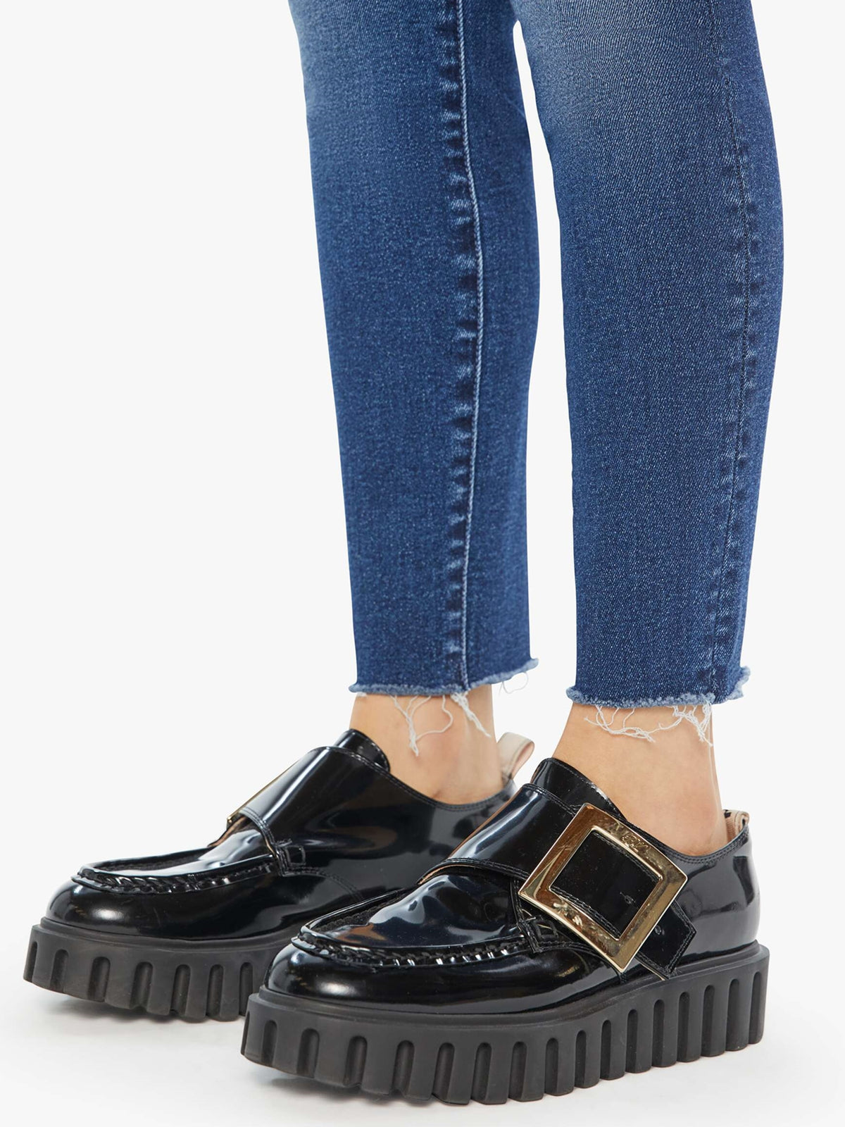 MOTHER Denim The Looker Ankle Fray In Yakkity Yak – Evoluxxy