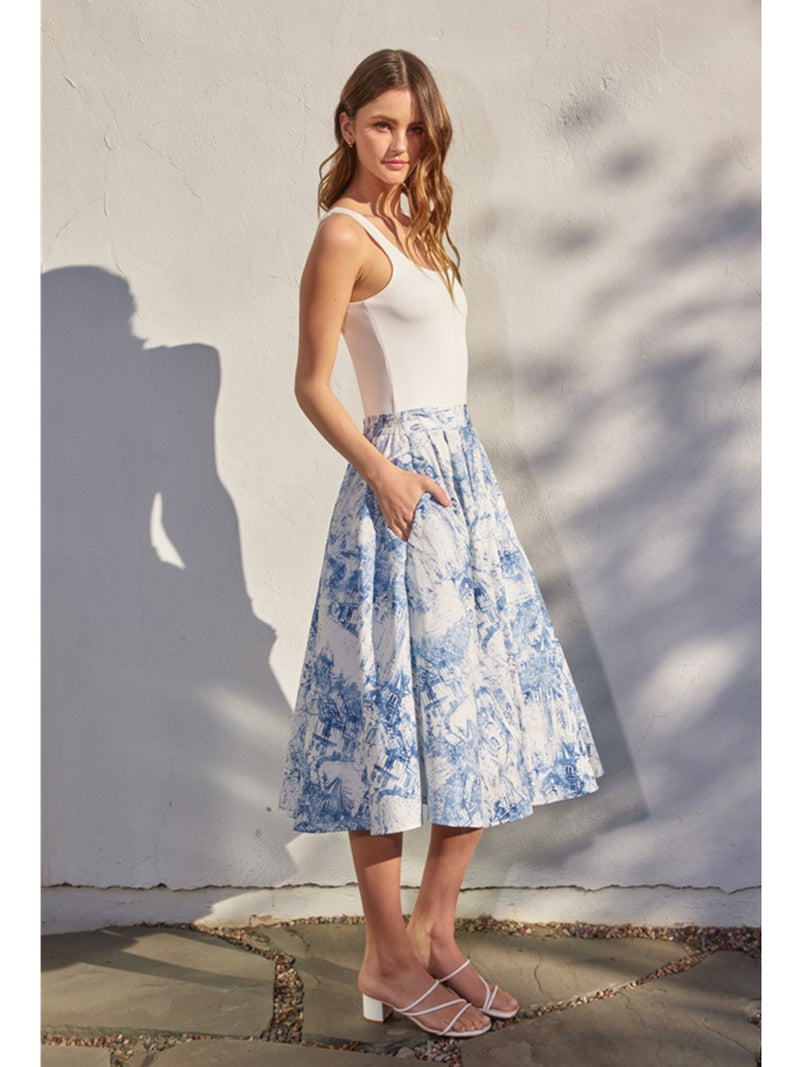 Dress Forum Coastline Midi Skirt In Porcelain