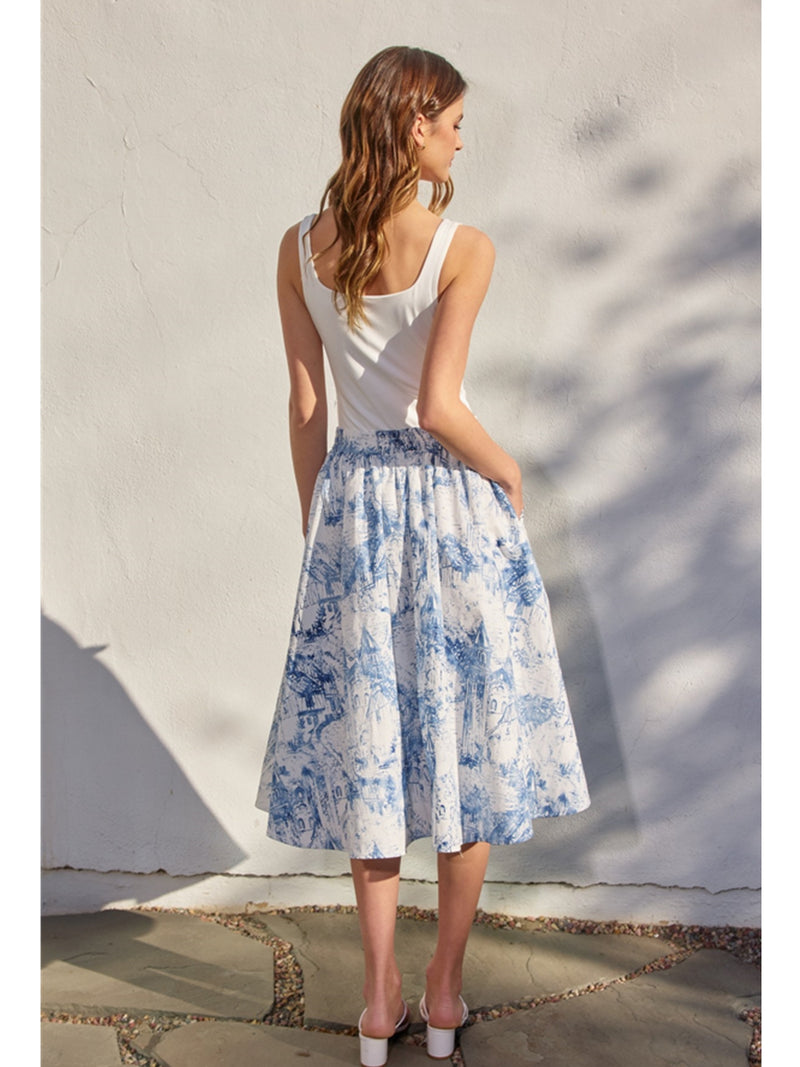 Dress Forum Coastline Midi Skirt In Porcelain