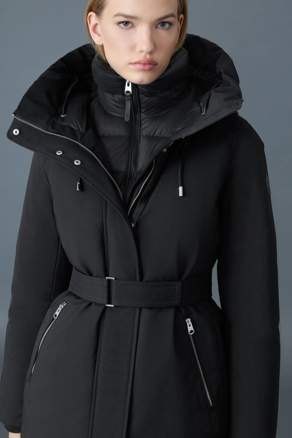 Mackage JENI-NF 2-in-1 down parka with removable bib in Black