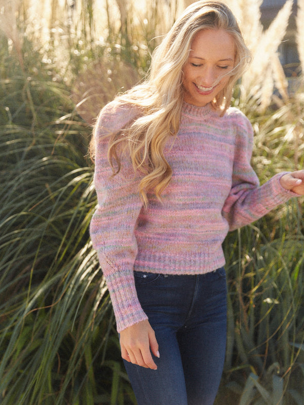 LoveShackFancy Aquarius Pullover Sweater In Pink Cloud