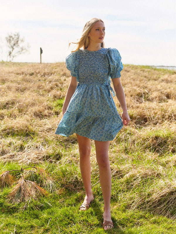 Sea New York Ida Puff Sleeve Dress In Apple