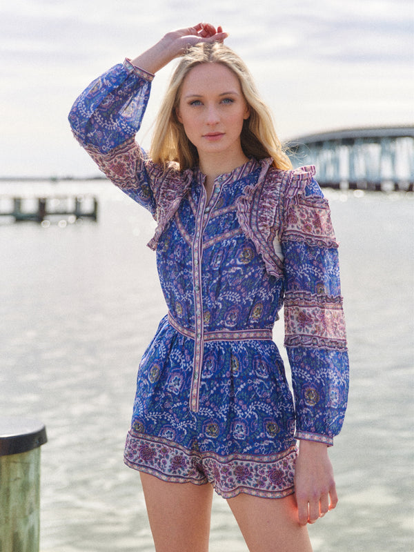 Sea New York Rosita Romper In Blue