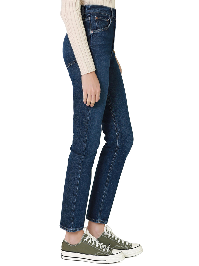 AGOLDE Riley Long High Rise Straight In Divided