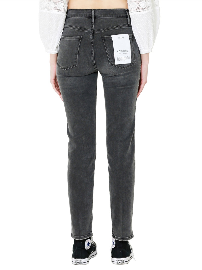 Frame Le Sylvie Slender Straight Jeans In Octavia Drive