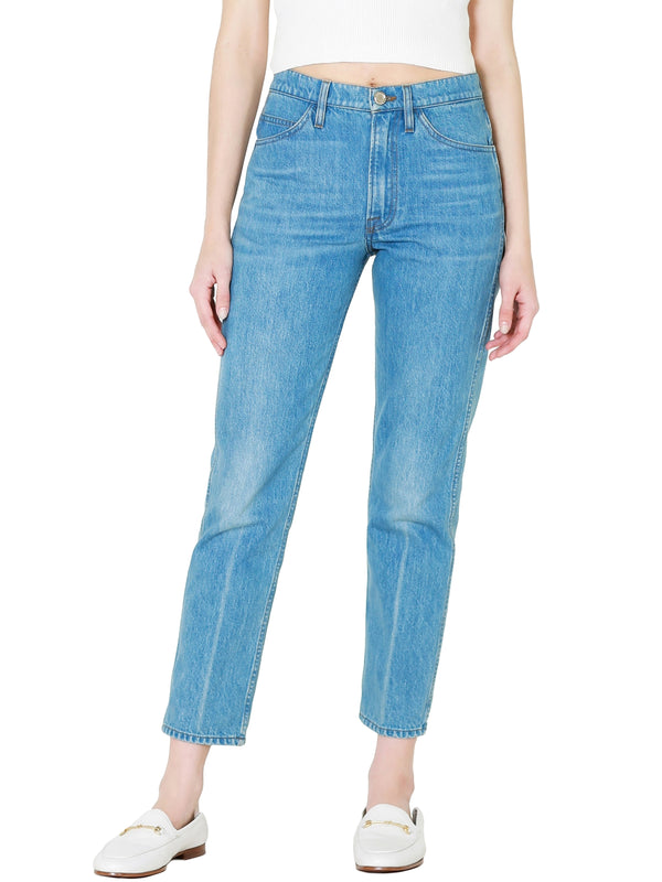 Frame Le Italien Straight Jeans In Pure Blue