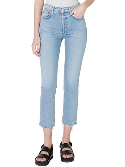AGOLDE Riley Crop High Rise Straight In Dynamic