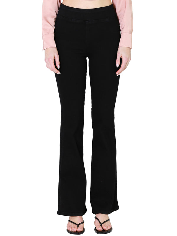 FRAME The Jetset Flare In Sheen Noir